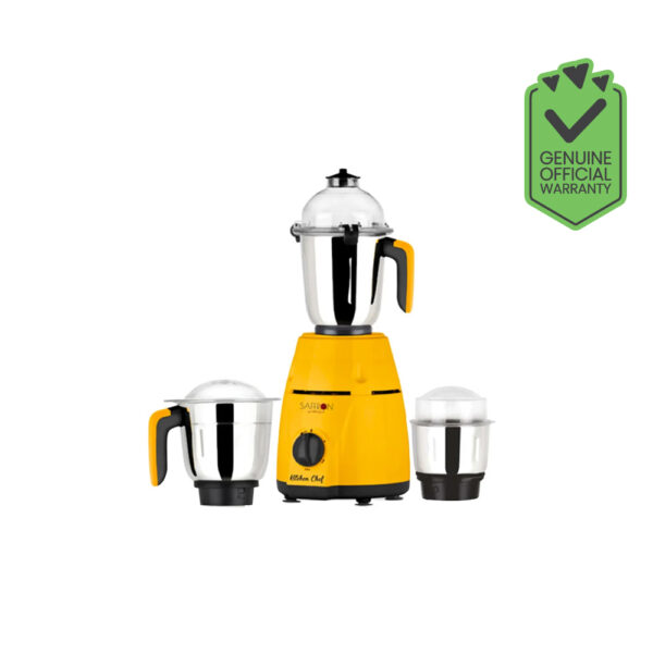 Saffron Kitchen Chef (3 Jar)  Yellow Mixer Grinder