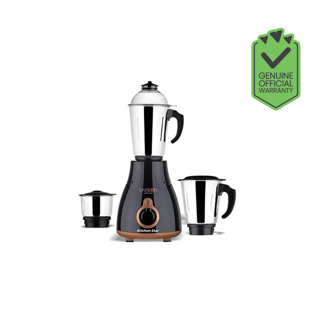 Saffron-Kitchen-Star-(3-Jar)-(Black)-Mixer-Grinder_1 Saffron Kitchen Star (3 Jar) (Black) Mixer Grinder - Image 1