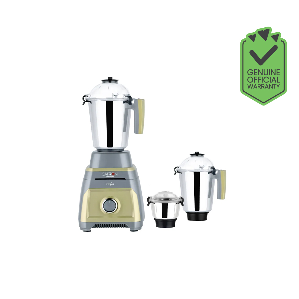Saffron-Toofan-Green-(3-Jar)-Mixer-Grinder_1 Saffron Toofan Green (3 Jar) Mixer Grinder - Image 1