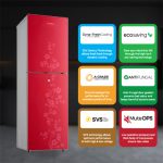 Conion BEK-195TMGB (Red) Refrigerator - Image 3