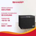 Sharp SCF-K320X-BK Deep Freezer - Image 3