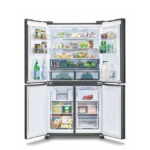 Sharp SJ-VX57PG-BK 567L Multidoor Side by Side Black Refrigerator - Image 3